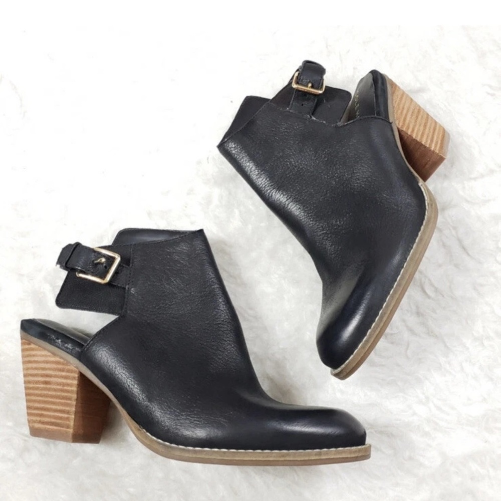 Cole Haan Pippa Black Leather Booties
